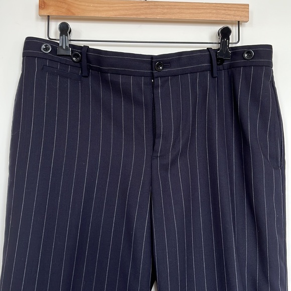 Polo Ralph Lauren Navy Pinstripe Wool Ankle Pants - Picture 3 of 7